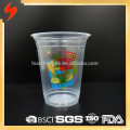 ISO Certificate 14oz Clear Plastic Disposable Coffee Cup